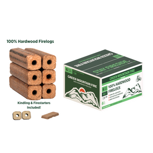 Green Mountain Fire - 100% Hardwood Fire Logs - 6 Log Complete Fire Kit (3-Pack Bundle)
