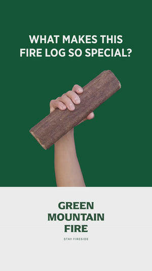 Green Mountain Fire - 100% Hardwood Fire Logs - 6 Log Complete Fire Kit
